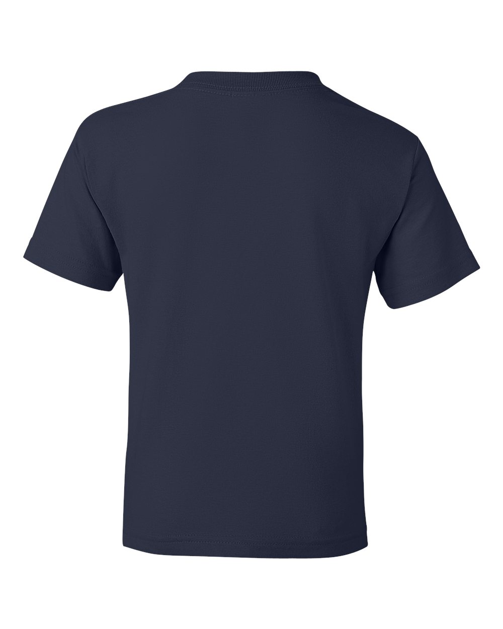 Rear View of Navy DryBlend® Youth T-Shirt - 8000B