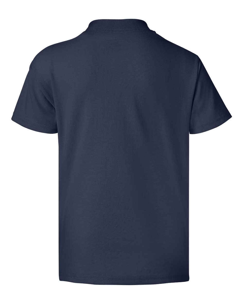 Rear View of Navy Ecosmart™ Youth T-Shirt - 5370