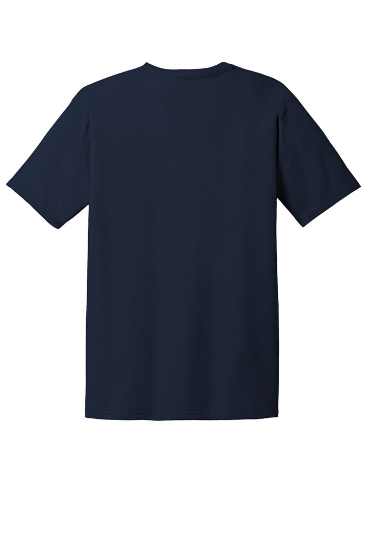 Rear View of Navy Gildan 100% Ring Spun Cotton T-Shirt. 980