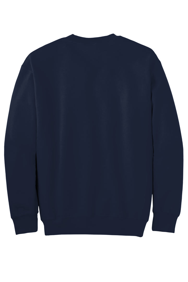 Rear View of Navy Gildan - DryBlend Crewneck Sweatshirt. 12000