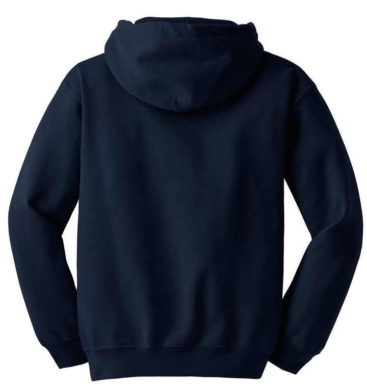 Rear View of Navy Gildan - DryBlend Pullover Hooded Sweatshirt. 12500
