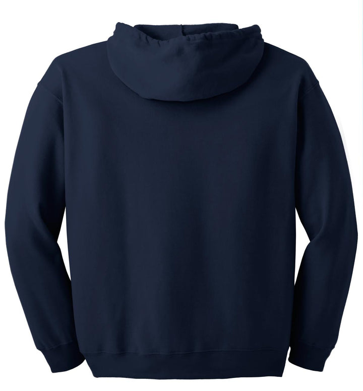 Rear View of Navy Gildan - Heavy Blend Full-Zip Hooded Sweatshirt. 18600