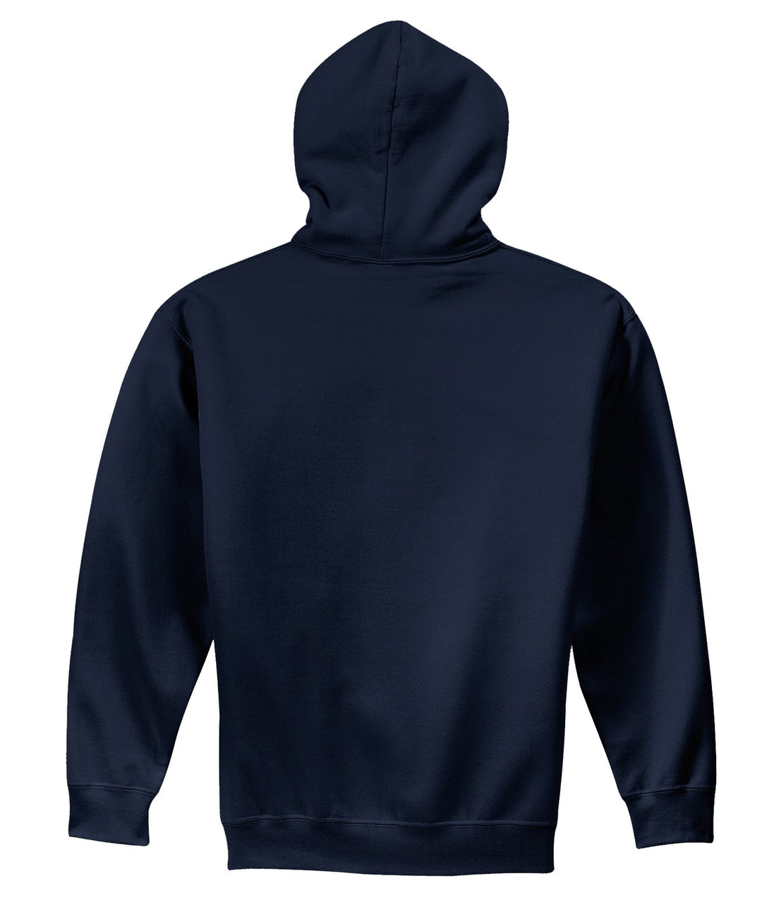 Rear View of Navy Gildan - Heavy Blend Hooded Sweatshirt. 18500