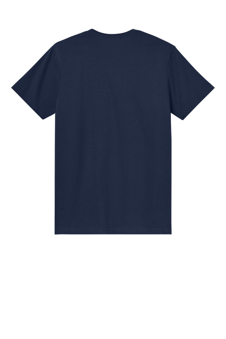 Rear View of Navy Gildan Light Cotton Tee 3000