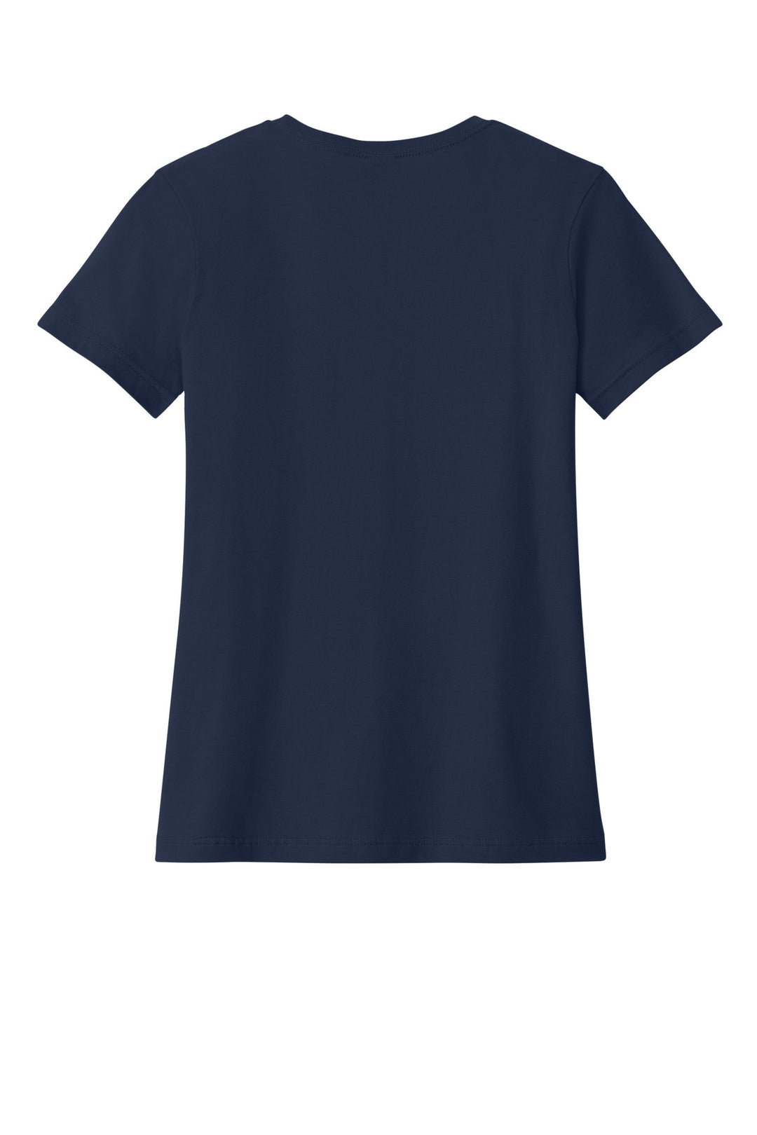 Rear View of Navy Gildan Softstyle Women's T-Shirt. 64000L