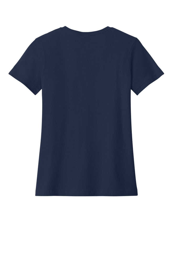 Rear View of Navy Gildan Softstyle Women's T-Shirt. 64000L