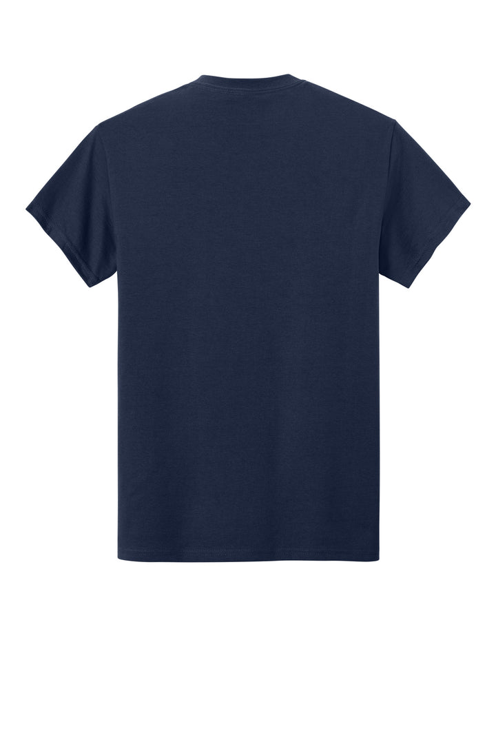 Rear View of Navy Gildan - Ultra Cotton 100% US Cotton T-Shirt with Pocket. 2300