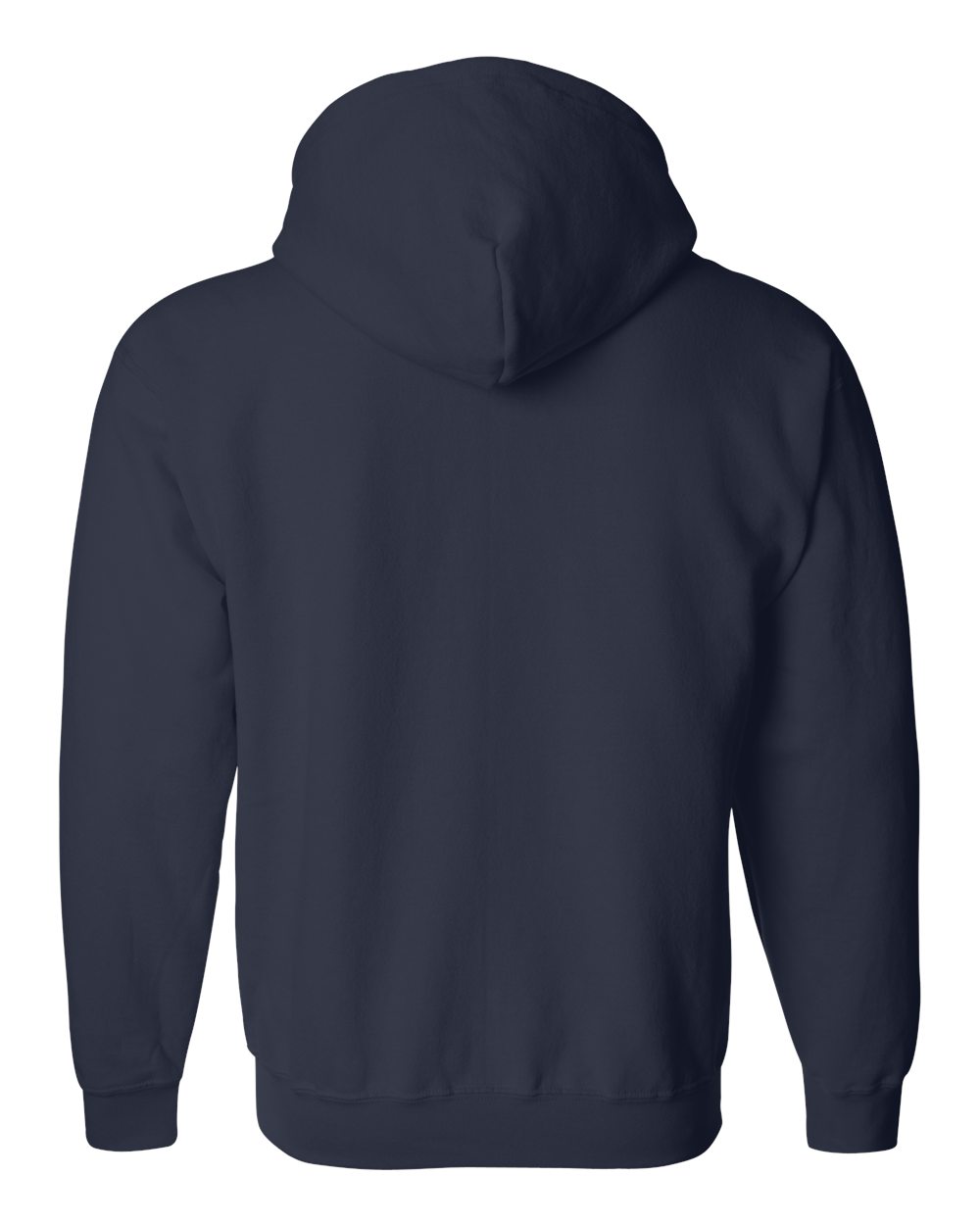 Rear View of Navy Heavy Blend™ Full-Zip Hooded Sweatshirt - 18600