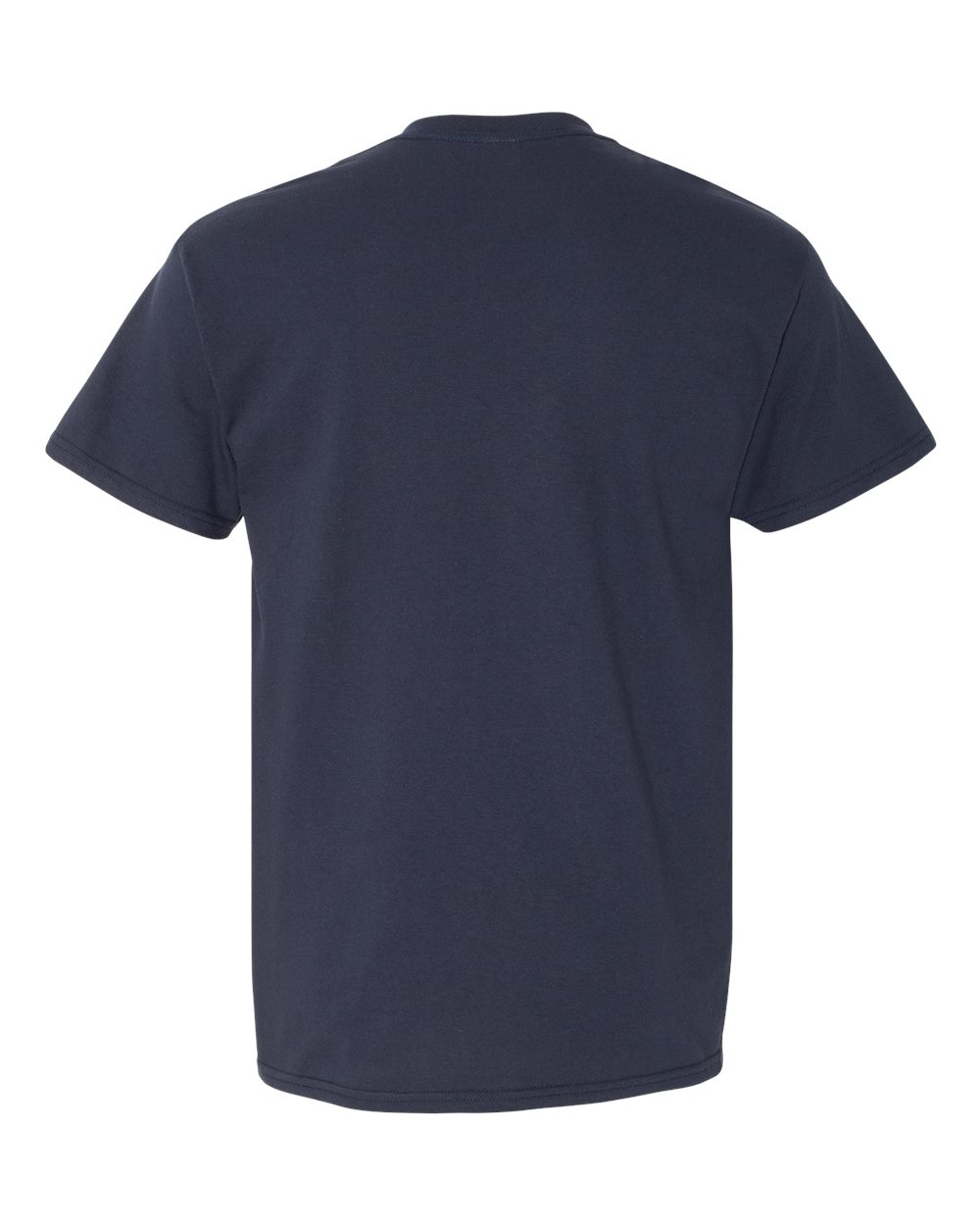 Rear View of Navy Heavy Cotton™ Pocket T-Shirt - 5300