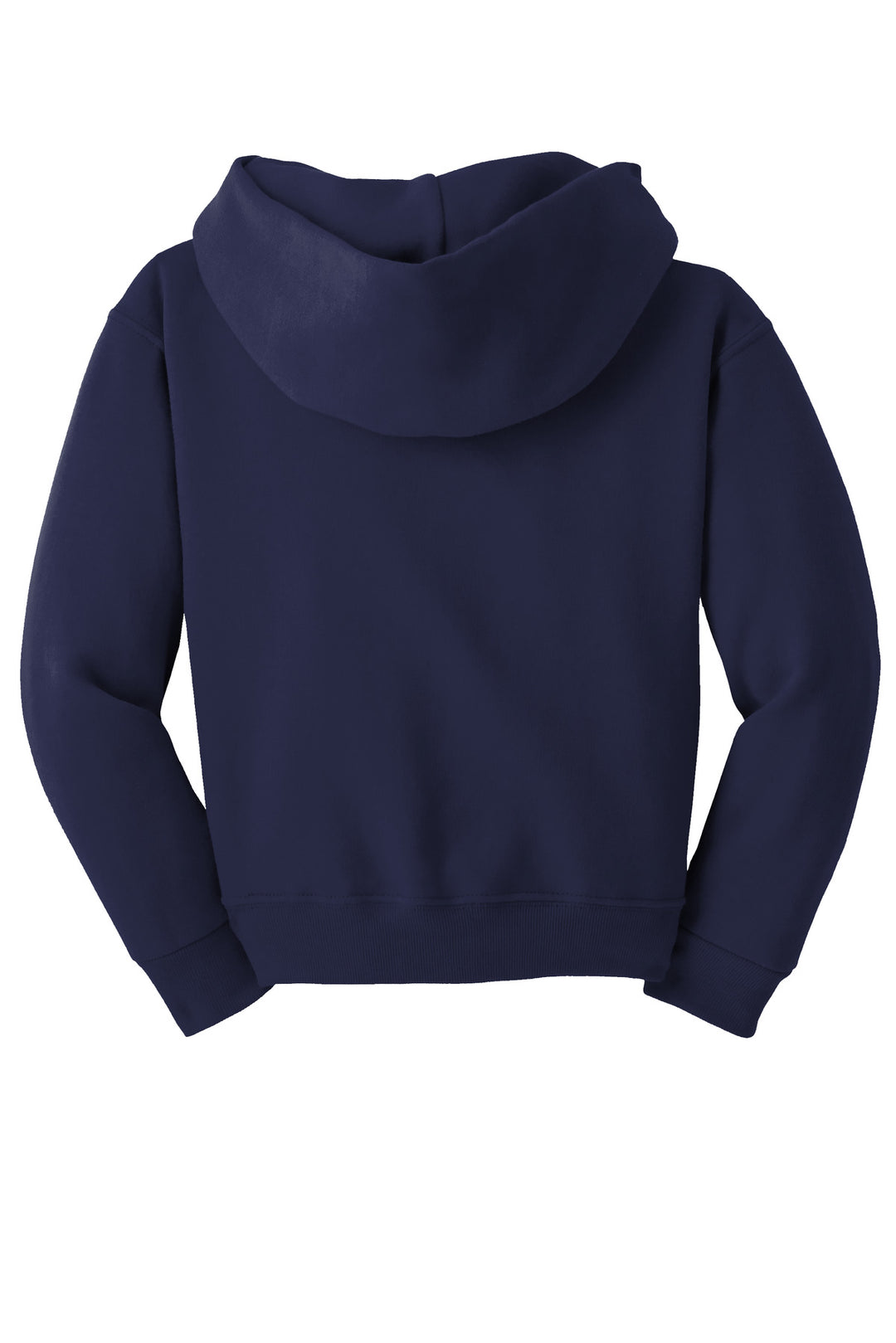 Rear View of Navy Jerzees - Youth NuBlend Pullover Hooded Sweatshirt. 996Y