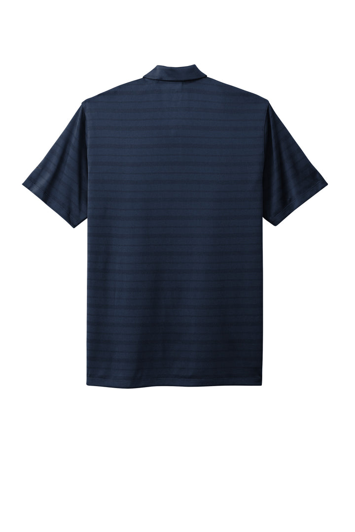 Rear View of Navy Nike Dri-FIT Vapor Jacquard Polo NKDC2115