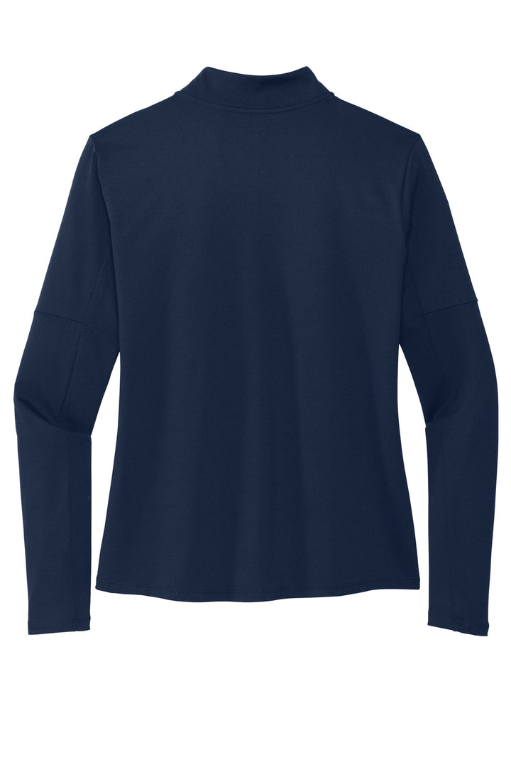 Rear View of Navy Nike Women's Dri-FIT Element 1/2-Zip Top NKDH4951