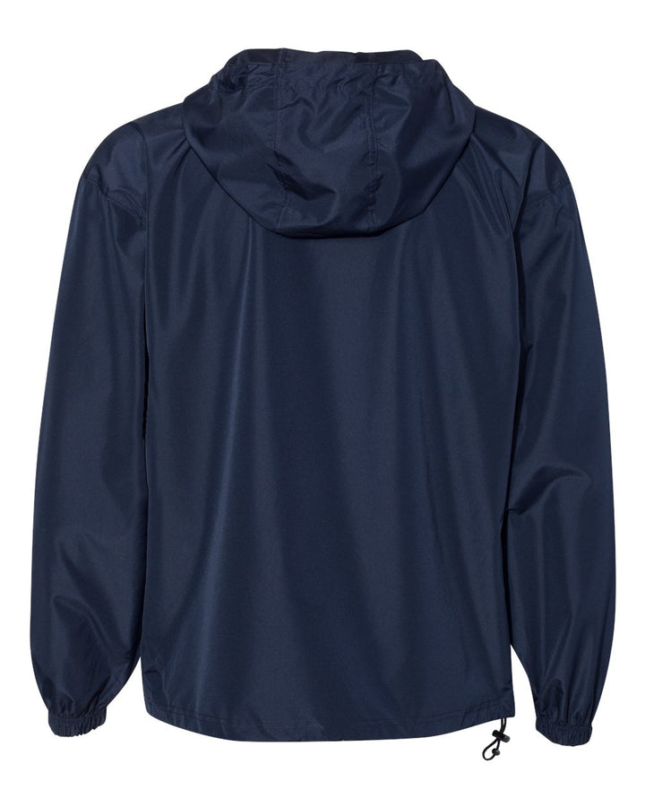 Rear View of Navy Packable Anorak Jacket - CO200