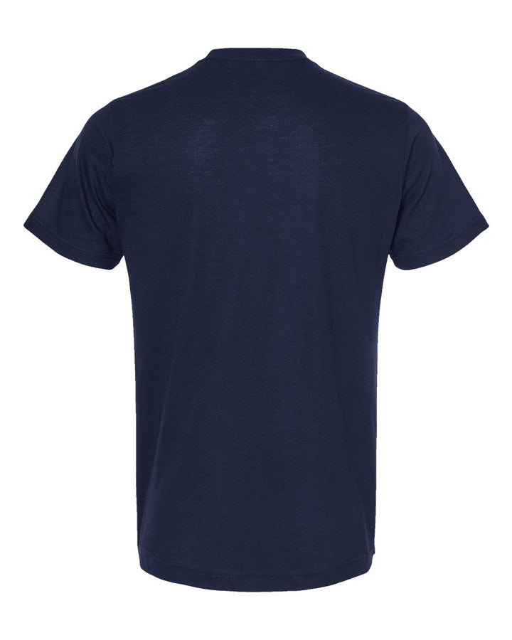 Rear View of Navy Poly-Rich T-Shirt - 241