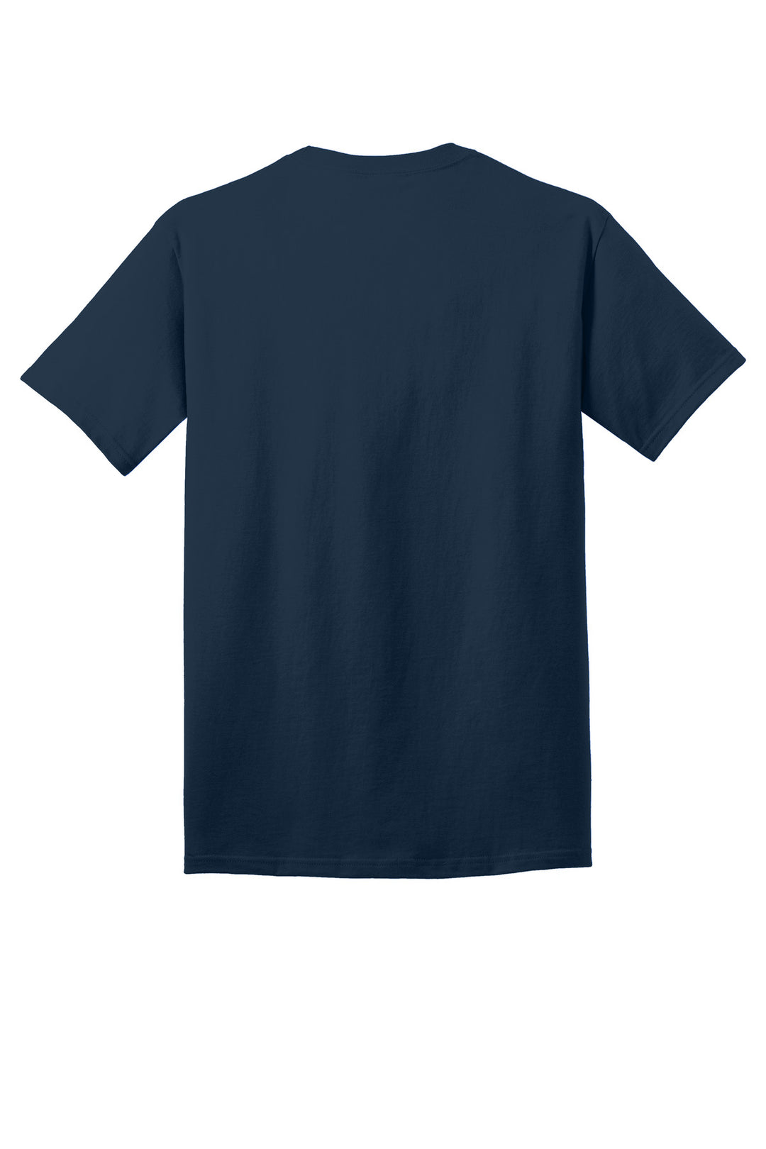 Rear View of Navy Port & Company - Core Cotton Tee. PC54