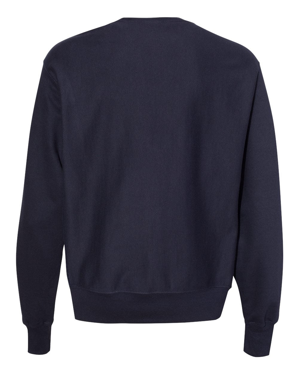 Rear View of Navy Reverse Weave® Crewneck Sweatshirt - S149