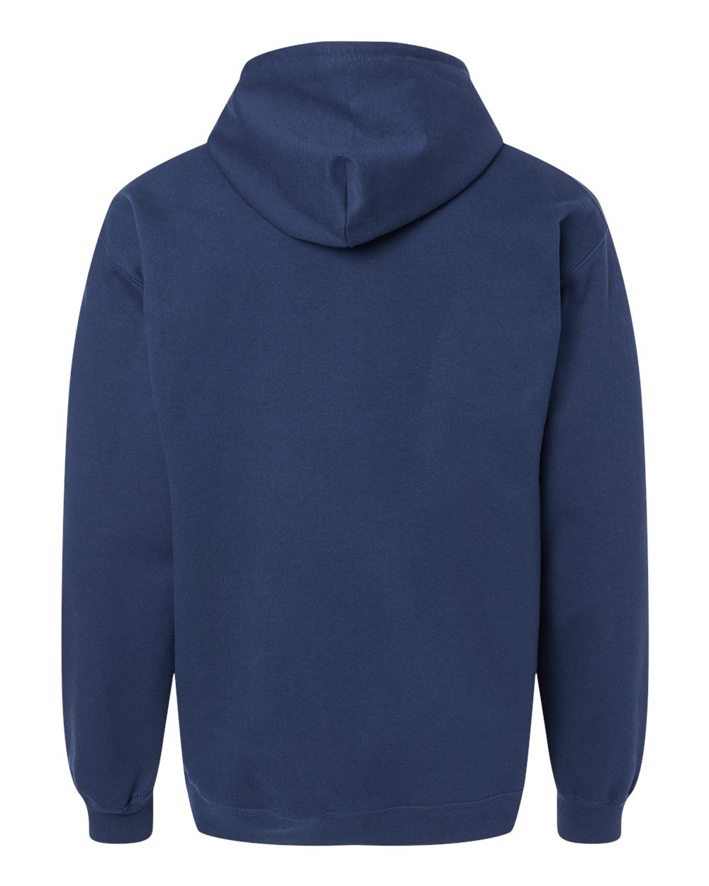 Rear View of Navy Softstyle® Full-Zip Hooded Sweatshirt - SF600