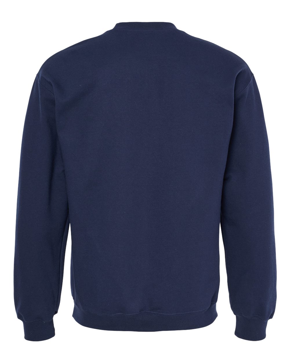 Rear View of Navy Softstyle® Midweight Crewneck Sweatshirt - SF000