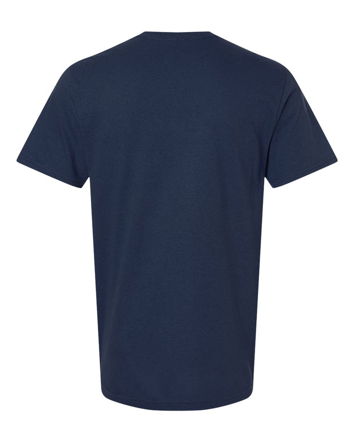 Rear View of Navy Softstyle® T-Shirt - 64000