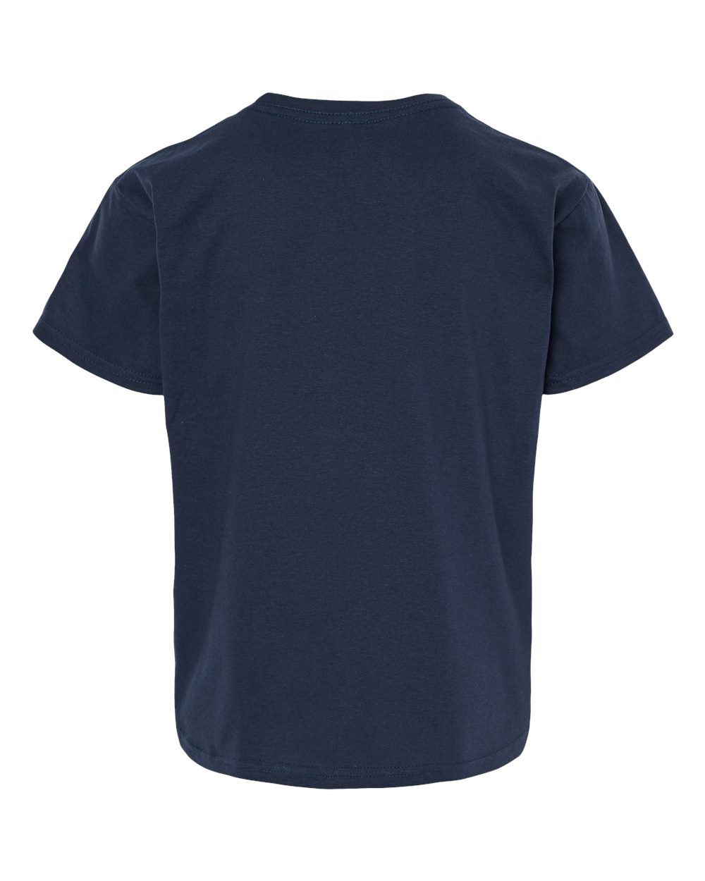 Rear View of Navy Softstyle® Youth T-Shirt - 64000B