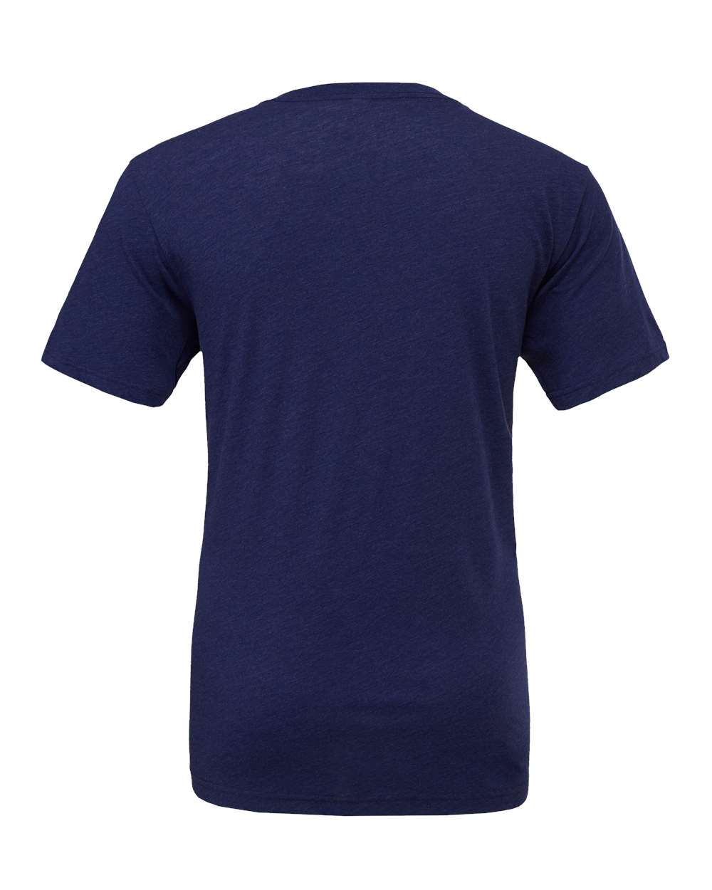 Rear View of Navy Triblend Triblend Tee - 3413