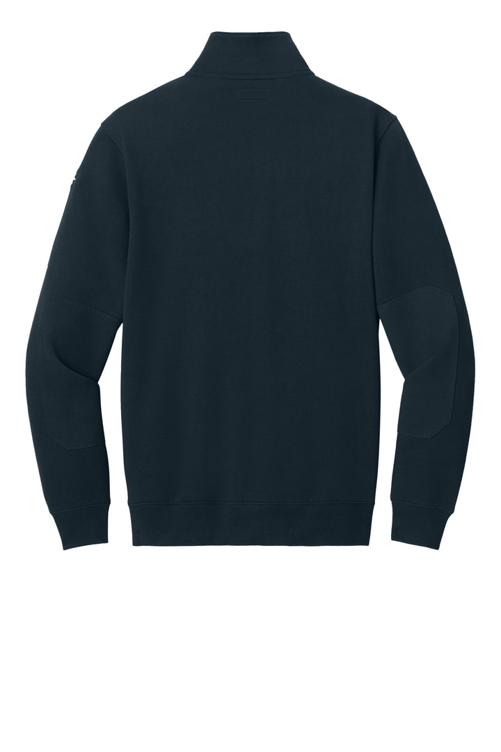 Rear View of NavyBlue CornerStone 12-Oz. Tough Fleece Job Shirt CSF635