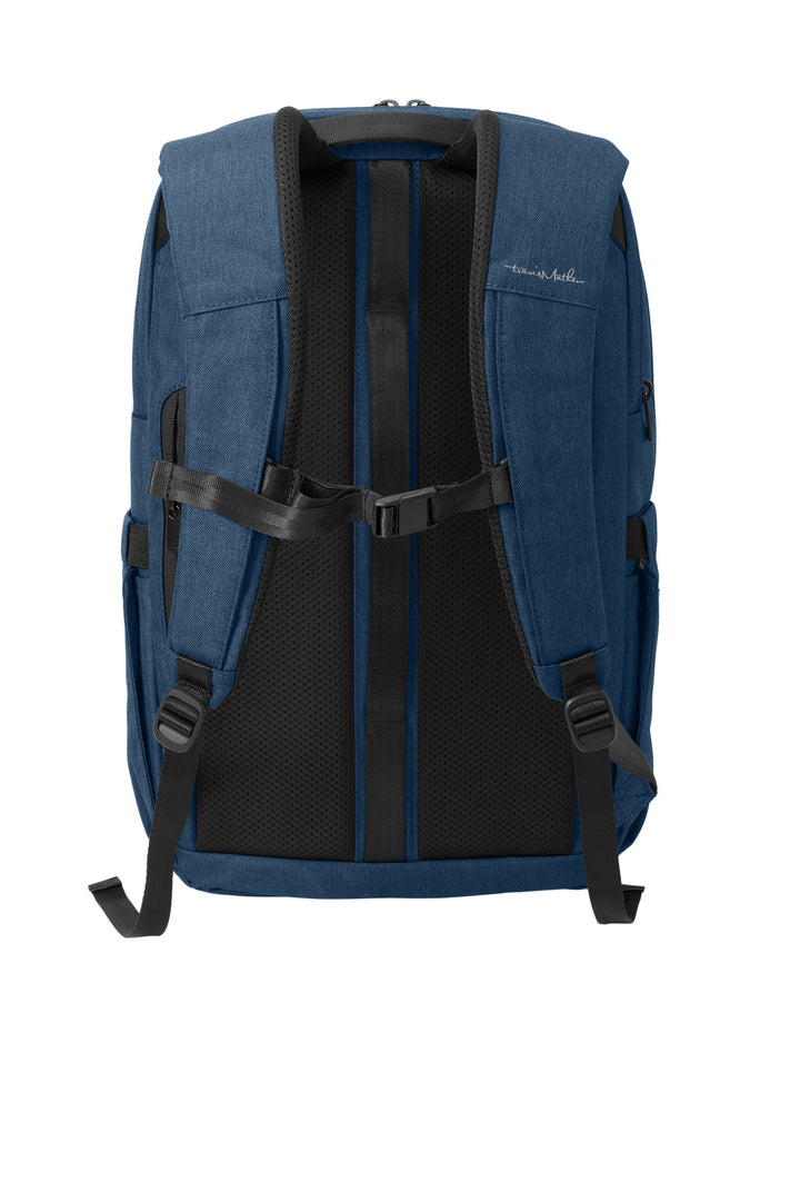 Rear View of NavyHthr TravisMathew Duration Backpack TMB105