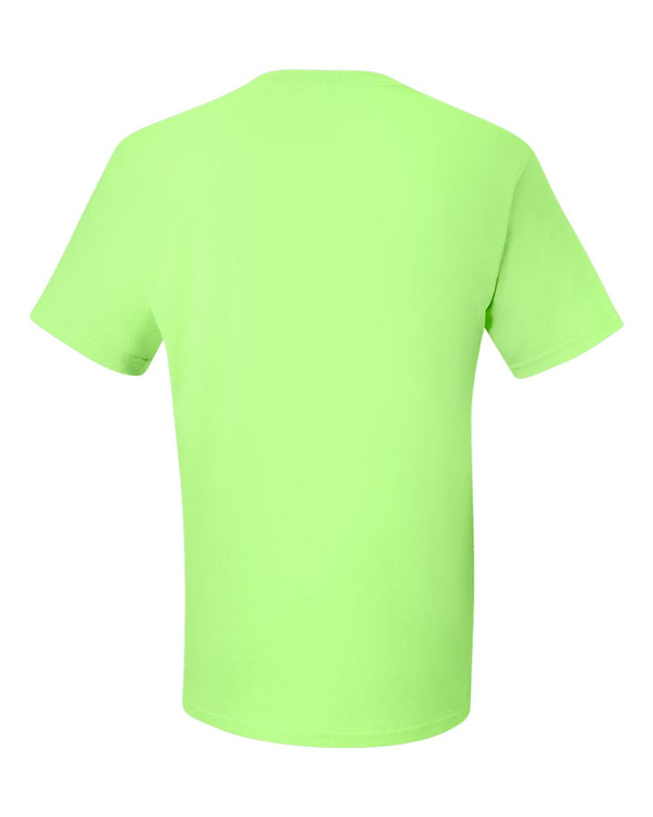 Rear View of Neon Green Dri-Power® 50/50 T-Shirt - 29MR