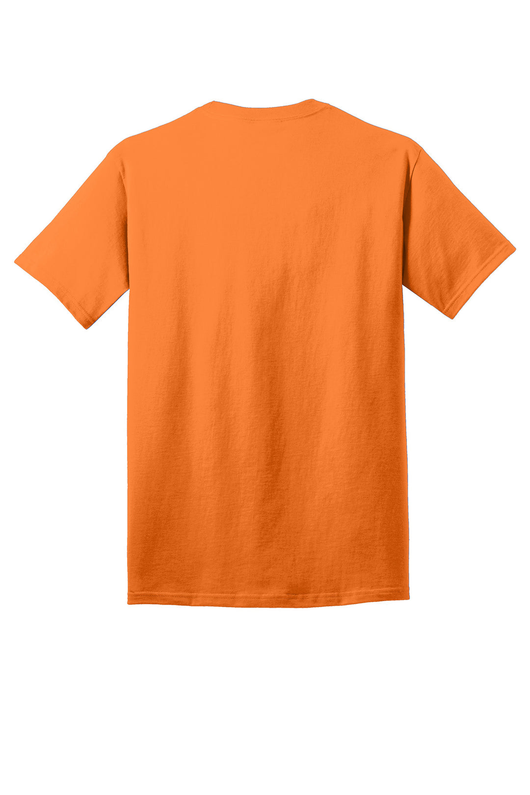 Rear View of Neon Orange Port & Company - Core Cotton Tee. PC54