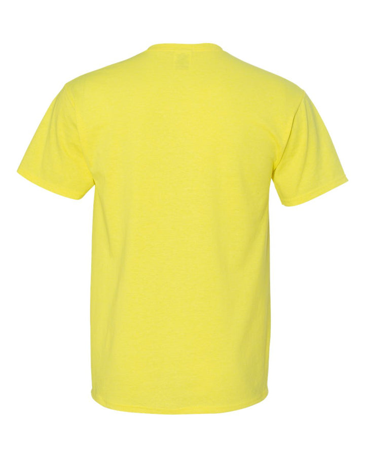 Rear View of Neon Yellow Dri-Power® 50/50 T-Shirt - 29MR