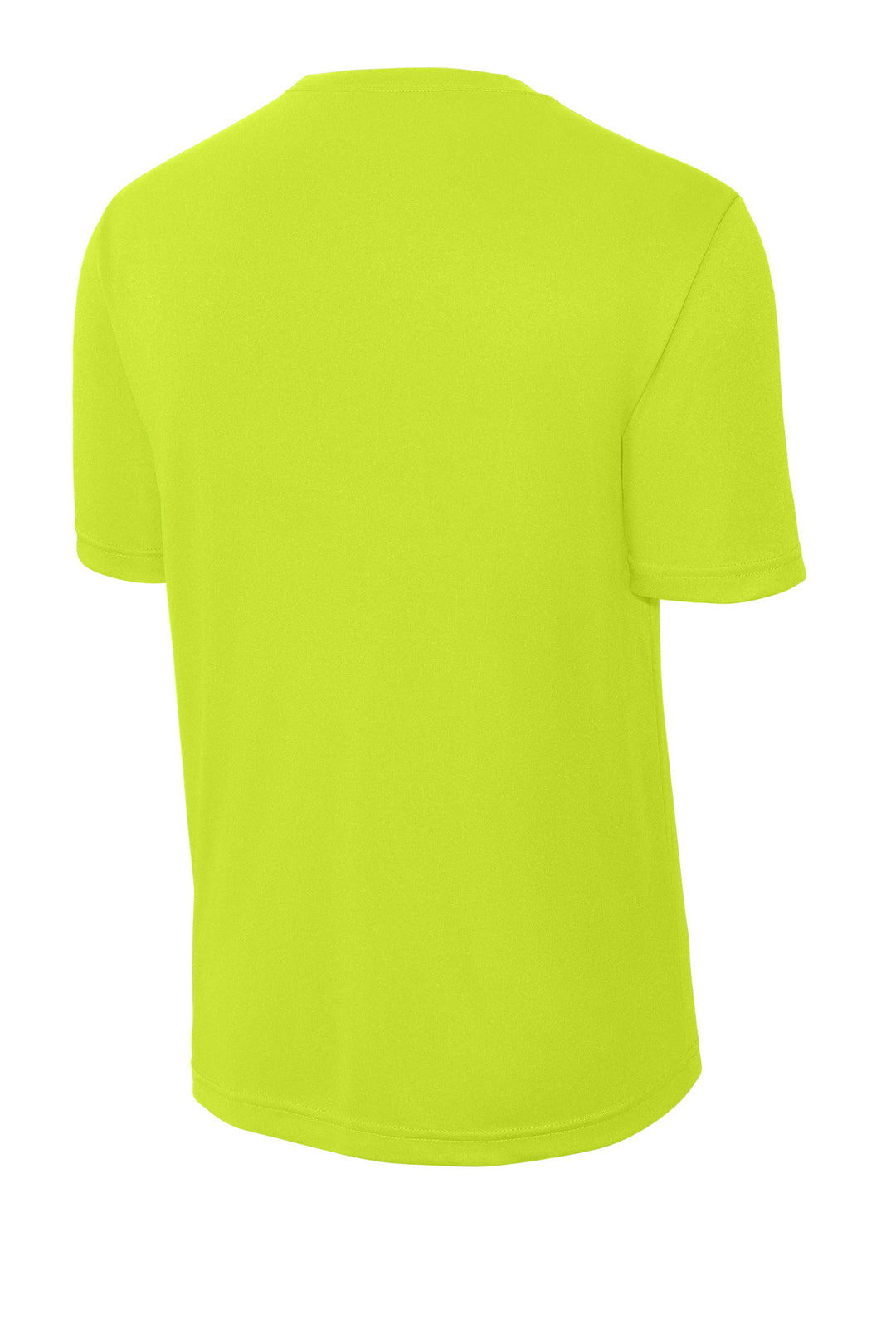 Rear View of Neon Yellow Sport-Tek PosiCharge Competitor Tee. ST350