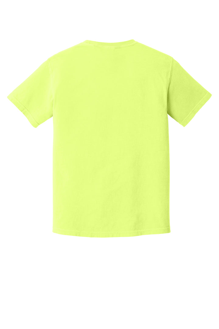 Rear View of NeonLemon COMFORT COLORS Heavyweight Ring Spun Tee. 1717