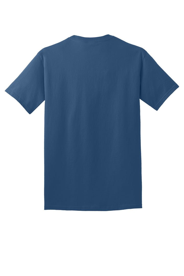 Rear View of NeptuneBl Port & Company - Core Cotton Tee. PC54