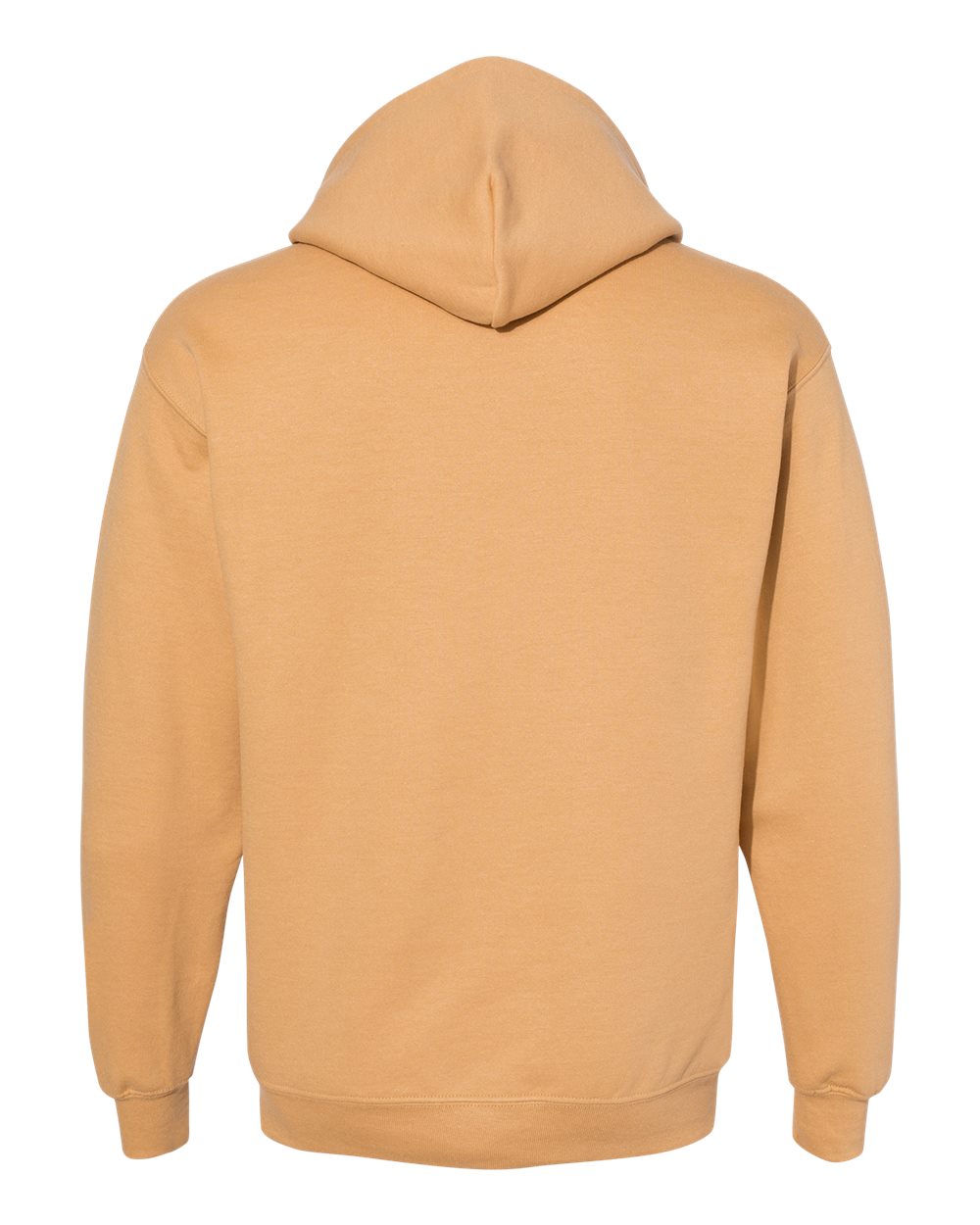 Rear View of Old Gold Heavy Blend™ Hooded Sweatshirt - 18500
