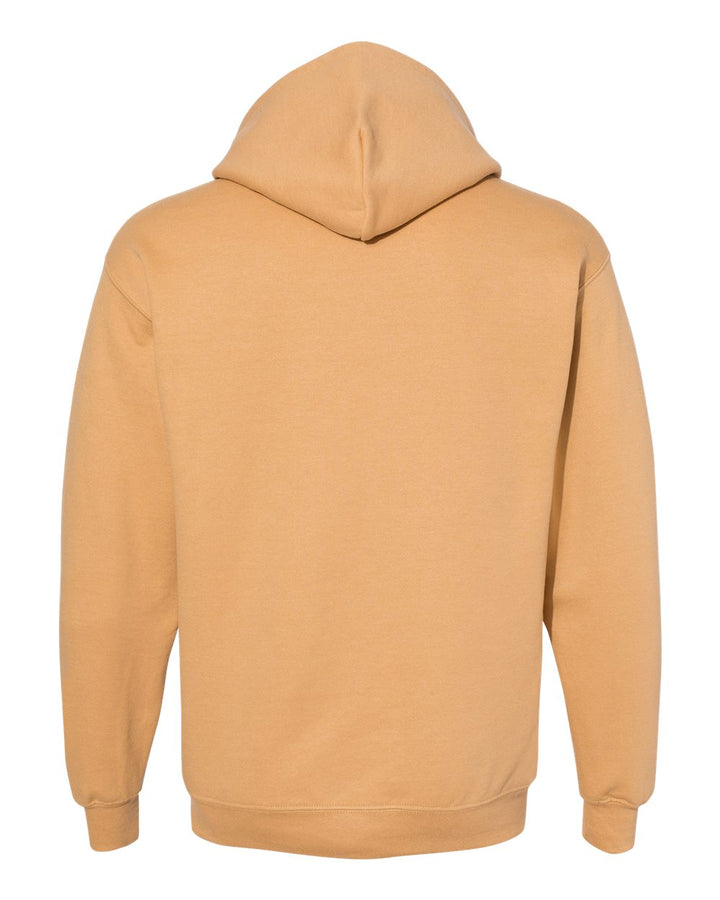 Rear View of Old Gold Heavy Blend™ Hooded Sweatshirt - 18500