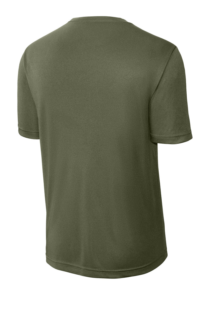 Rear View of Olive Drab Grn Sport-Tek PosiCharge Competitor Tee. ST350