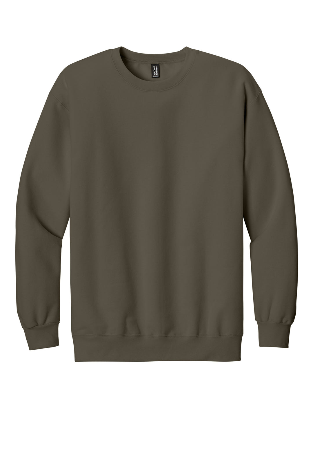 Rear View of Olive Gildan Hammer Maxweight Crewneck Sweatshirt 19000