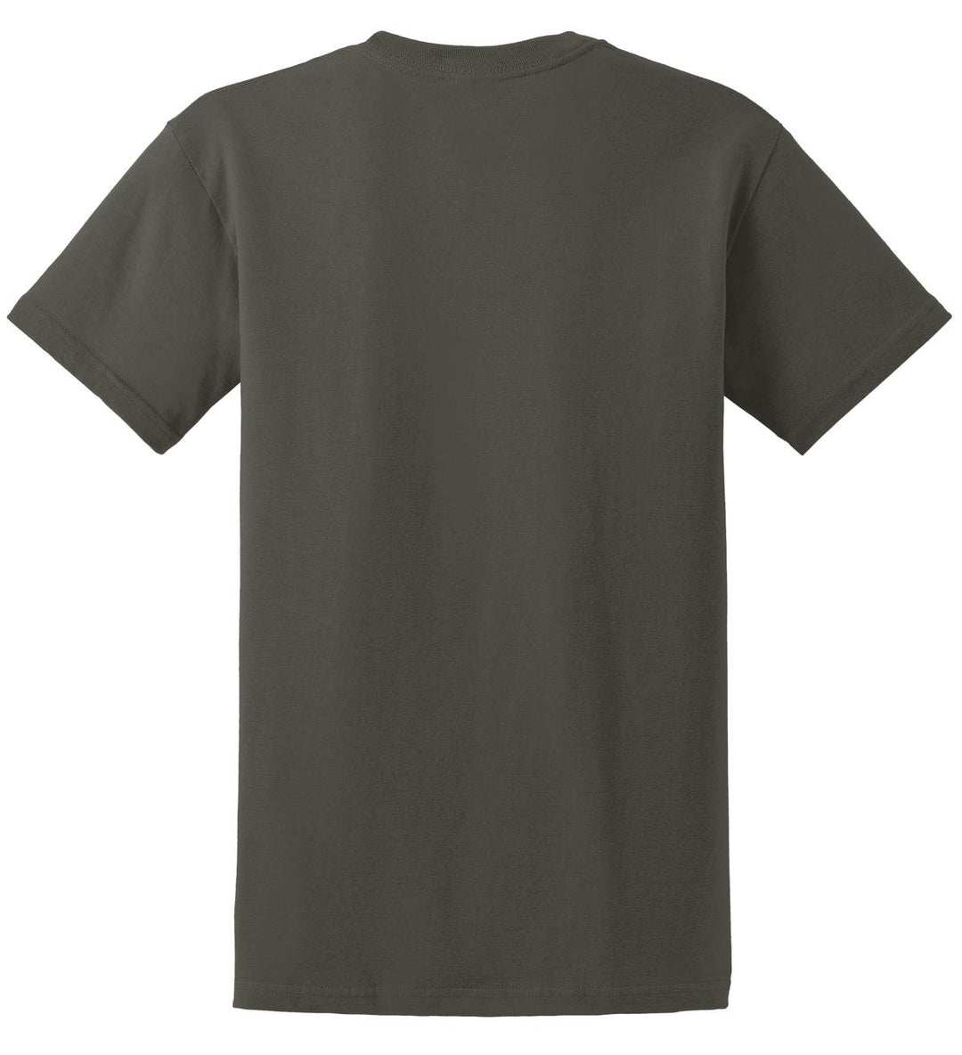 Rear View of Olive Gildan - Ultra Cotton 100% US Cotton T-Shirt. 2000