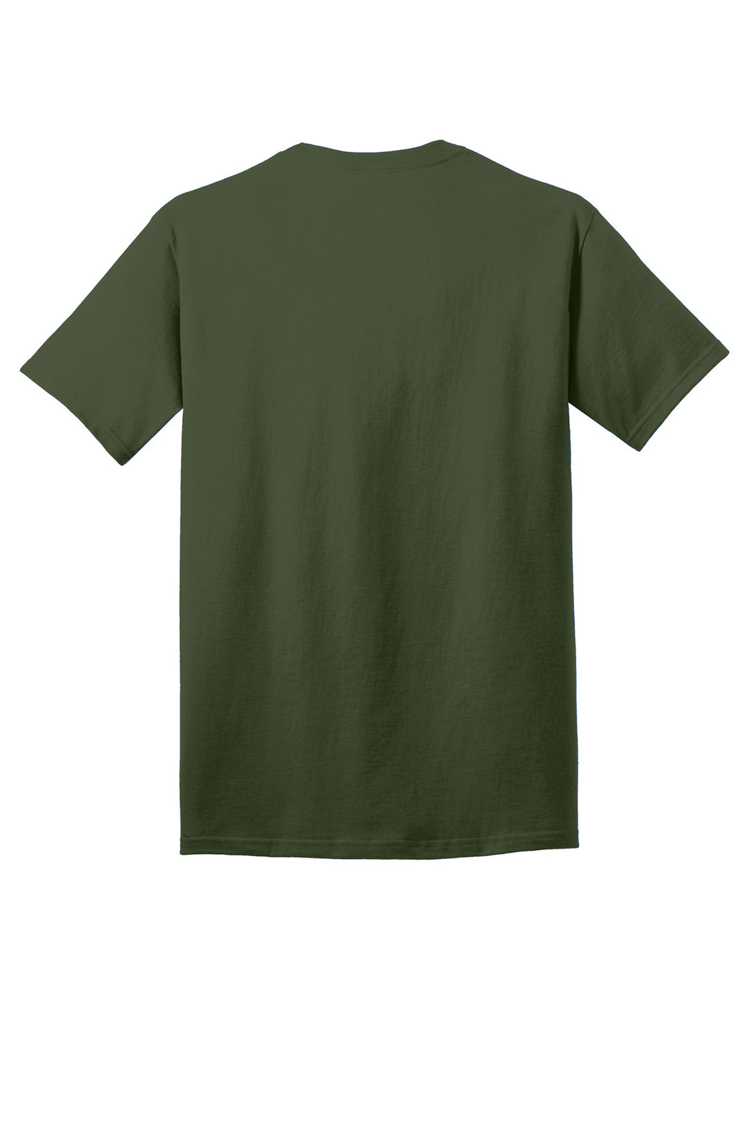 Rear View of Olive Port & Company - Core Cotton Tee. PC54