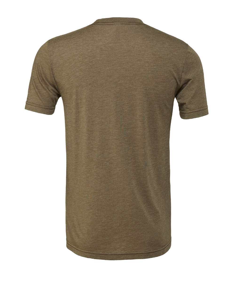 Rear View of Olive Triblend Triblend Tee - 3413