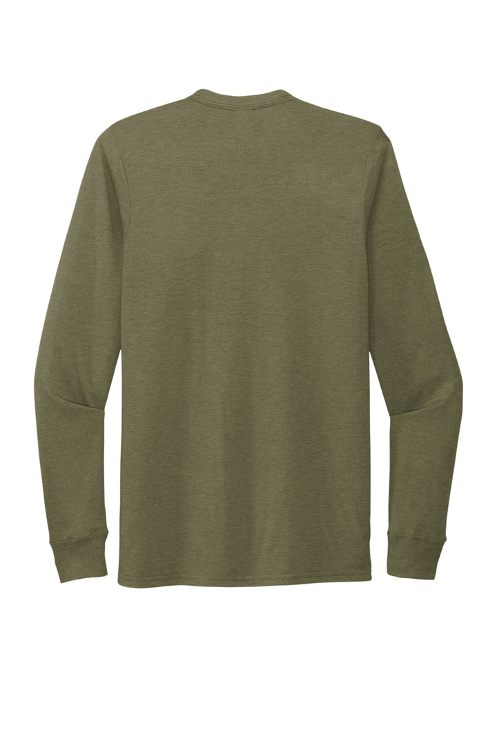 Rear View of Olive You Grn Allmade Unisex Tri-Blend Long Sleeve Tee AL6004