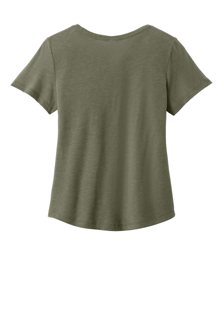 Rear View of OliveYouGn Allmade Women's Relaxed Tri-Blend Scoop Neck Tee AL2015