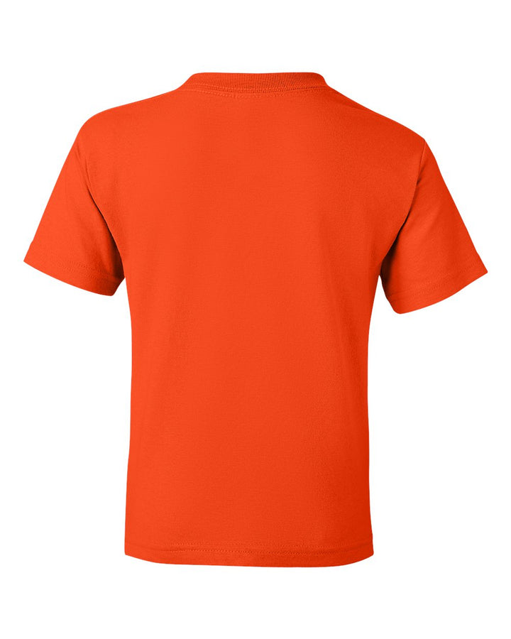 Rear View of Orange DryBlend® Youth T-Shirt - 8000B