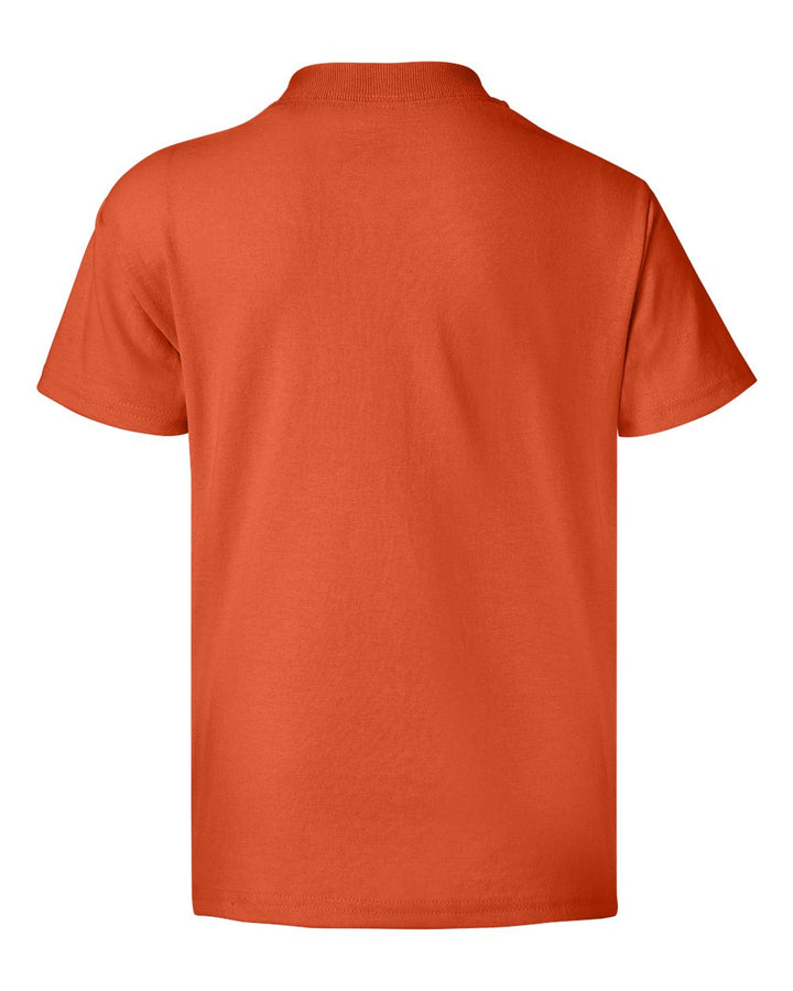 Rear View of Orange Ecosmart™ Youth T-Shirt - 5370