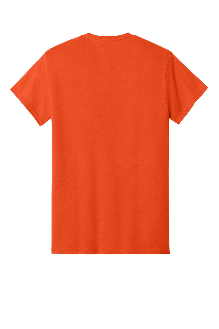 Rear View of Orange Gildan - DryBlend 50 Cotton/50 Poly Pocket T-Shirt. 8300