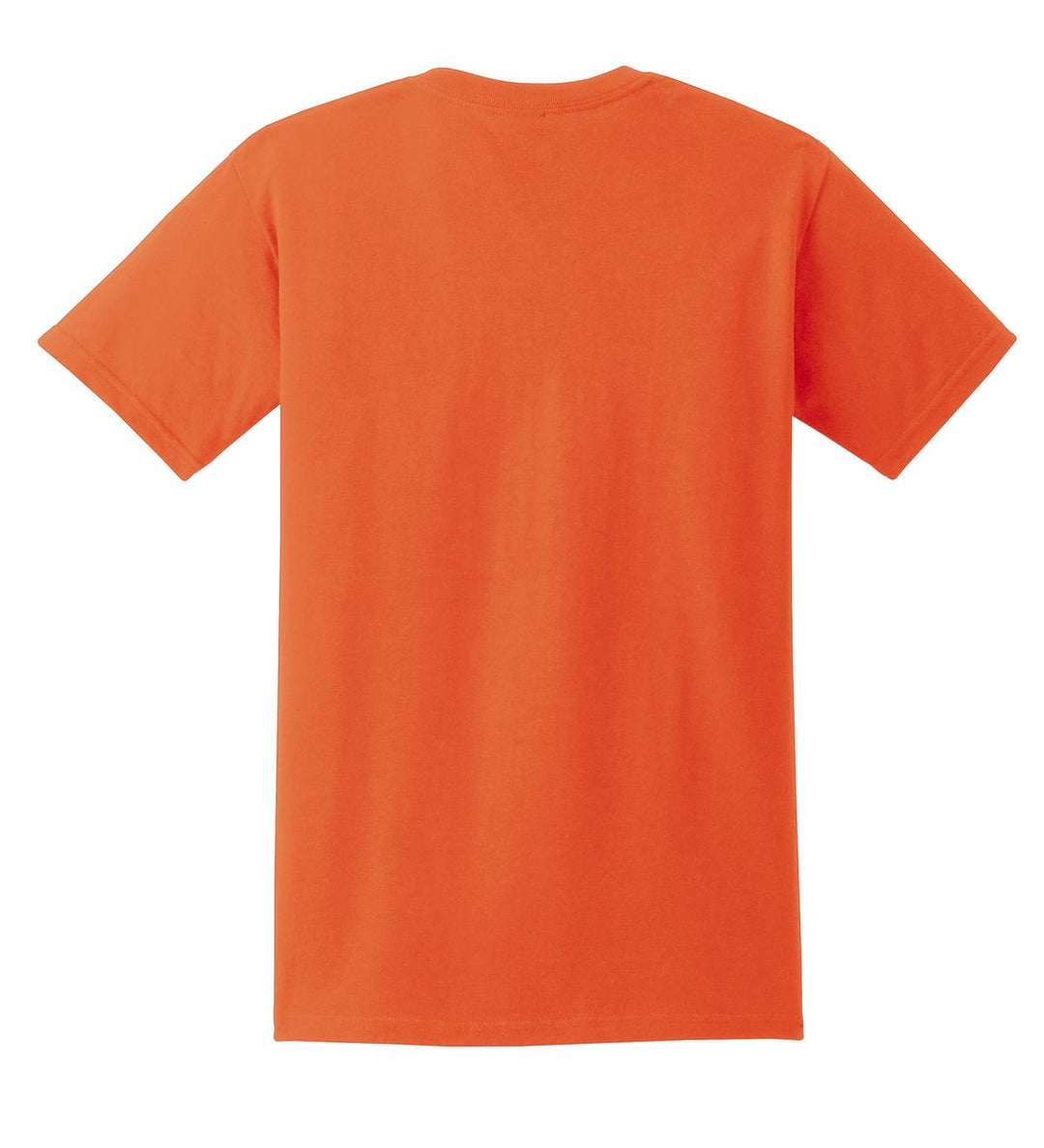 Rear View of Orange Gildan - Ultra Cotton 100% US Cotton T-Shirt with Pocket. 2300
