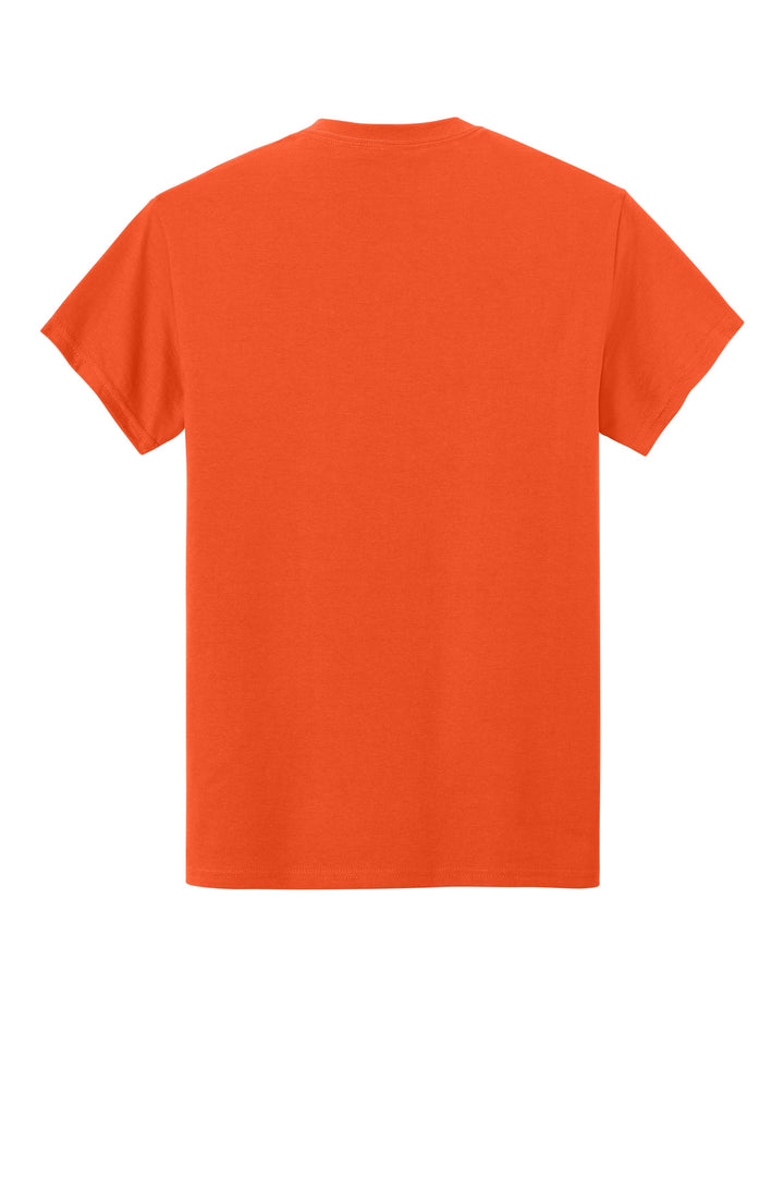 Rear View of Orange Gildan - Ultra Cotton 100% US Cotton T-Shirt with Pocket. 2300