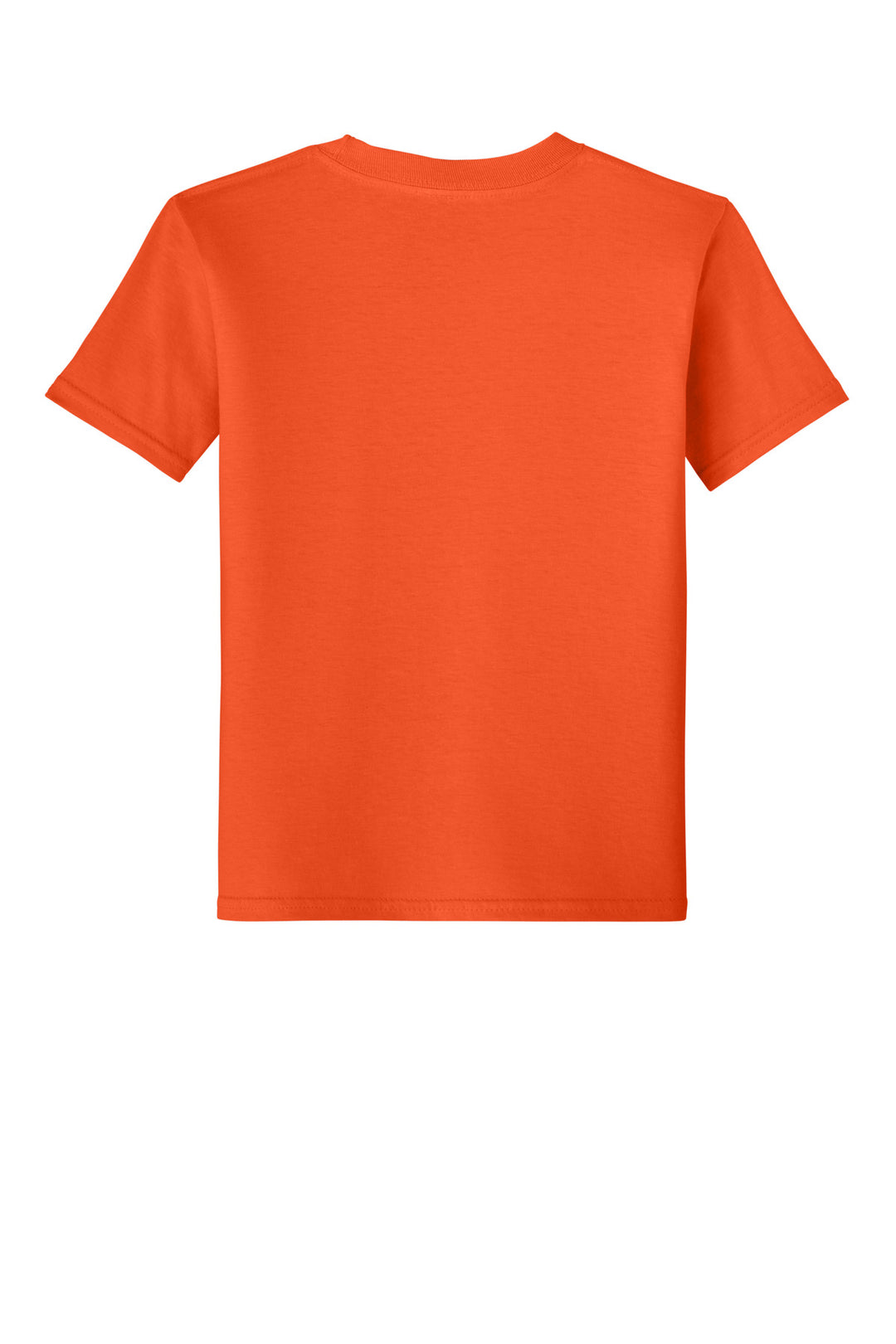 Rear View of Orange Gildan Youth Softstyle T-Shirt 64000B