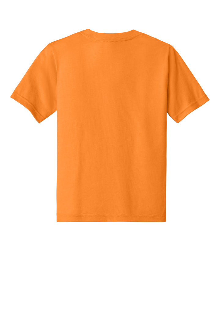 Rear View of Orange Next Level Apparel Youth CVC Tee NL3312