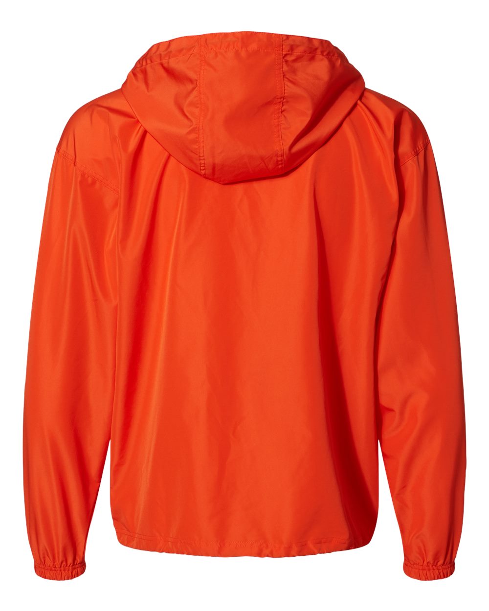 Rear View of Orange Packable Anorak Jacket - CO200